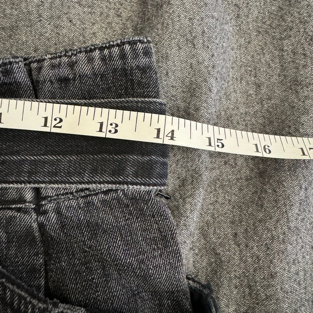 NWOT JEAN ATELIER Cinched Denim Shorts Grey